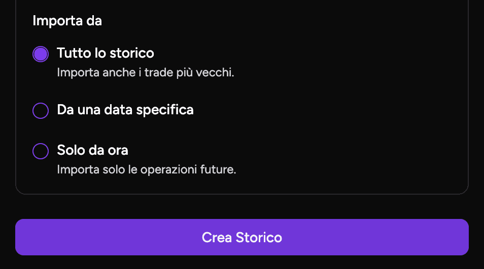 5. Scegli cosa importare
